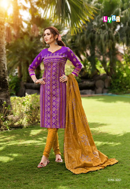 Sc Lyra 4 Latest Fancy Designer Festive Wear Printed Cotton Dress Material